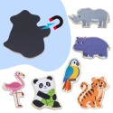 VIGA Drevené magnetky Divoké zvieratá | Edukačná sada Safari 20 ks (od 18m+)