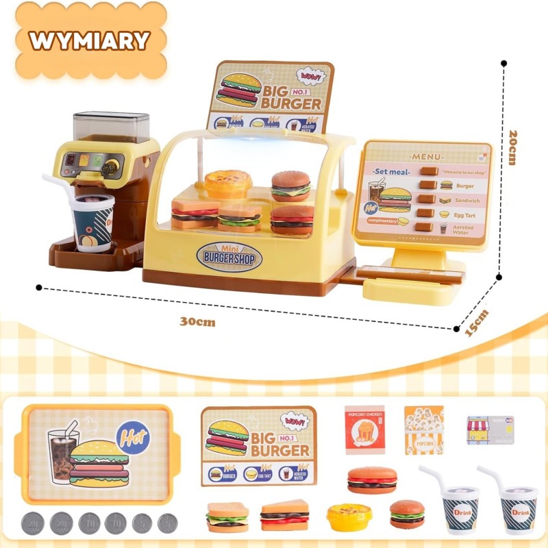 WOOPIE Sklep Restauracja Fast Food Mini Burger Shop "BIG BURGER"