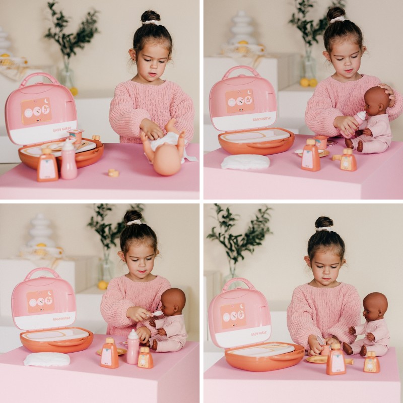 Smoby Baby Nurse Opatrovateľský kufrík pre bábiky | Sada na starostlivosť s 13 doplnkami