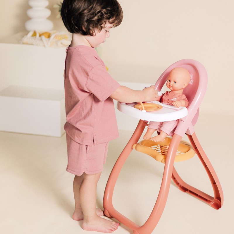 Smoby Baby Nurse Stolička na kŕmenie pre bábiky | Jedálenská stolička s doplnkami (do 42 cm)