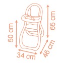 Smoby Baby Nurse Stolička na kŕmenie pre bábiky | Jedálenská stolička s doplnkami (do 42 cm)