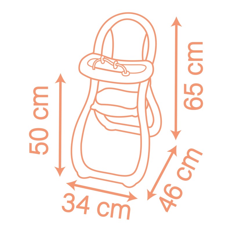 Smoby Baby Nurse Stolička na kŕmenie pre bábiky | Jedálenská stolička s doplnkami (do 42 cm)