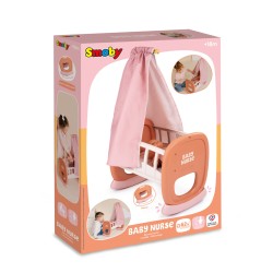 Smoby Hojdacia kolíska s baldachýnom Baby Nurse | Postieľka pre bábiky do 42 cm
