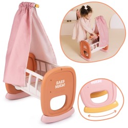 Smoby Hojdacia kolíska s baldachýnom Baby Nurse | Postieľka pre bábiky do 42 cm