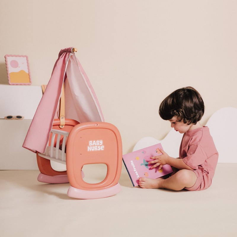 Smoby Hojdacia kolíska s baldachýnom Baby Nurse | Postieľka pre bábiky do 42 cm