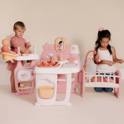 Smoby Baby Nurse Elektronické centrum starostlivosti o bábiky | Prebaľovací pult, stolička a postieľka