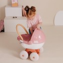 Smoby Baby Nurse Hlboký kočík pre bábiky | so strieškou a tichými kolieskami (do 42 cm)