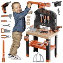 Smoby Detská dielňa Black+Decker Bricolo Builder | Veľký pracovný stôl so žeriavom a náradím (87 ks)