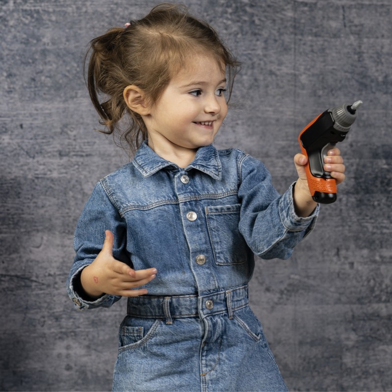 Smoby Detská dielňa Black+Decker Bricolo Builder | Veľký pracovný stôl so žeriavom a náradím (87 ks)