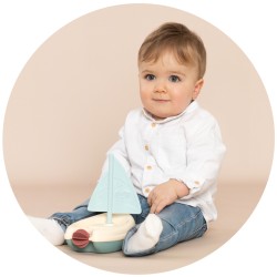 Smoby Little EKO Loďka Plachetnica | Hračka do vane a vody z bioplastu (od 12m+)