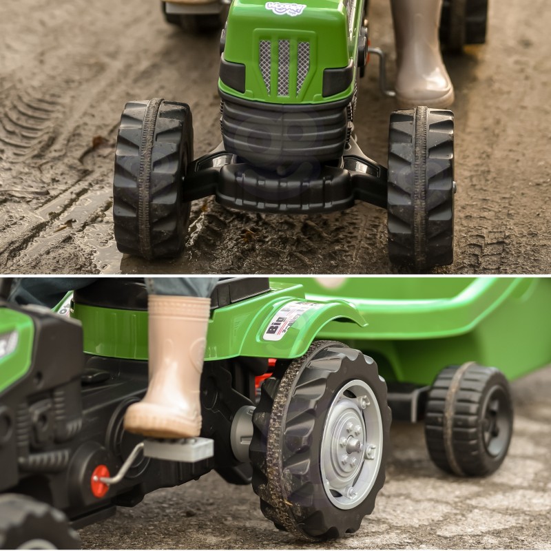 WOOPIE Traktor na Pedały Big PowerTrac z Przyczepą XXL