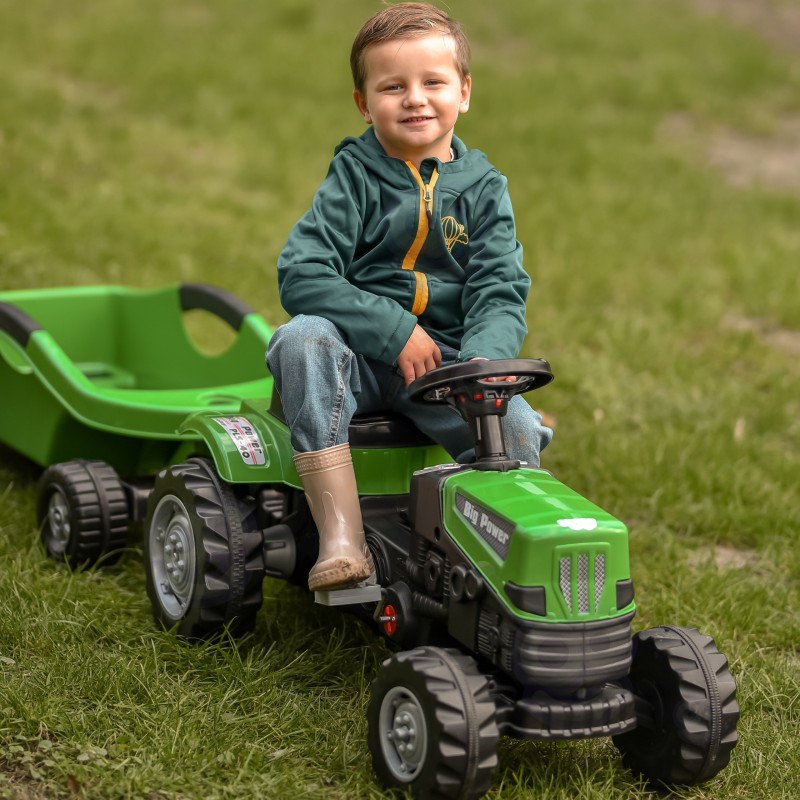 WOOPIE Traktor na Pedały Big PowerTrac z Przyczepą XXL