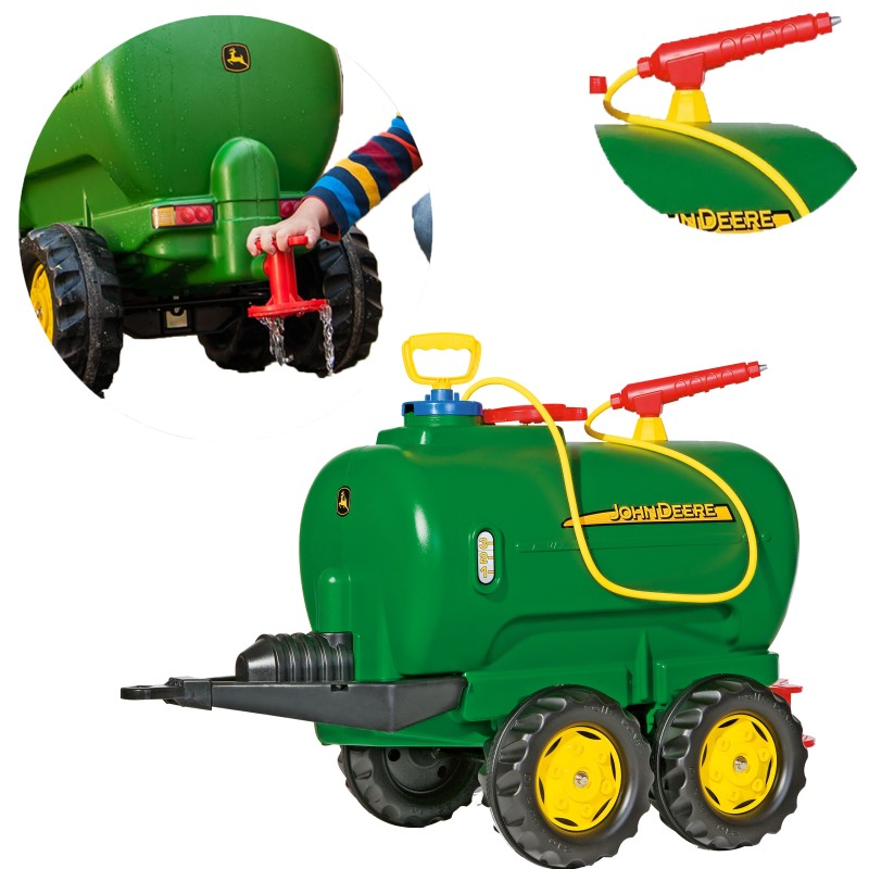 Rolly Toys Cisterna John Deere (rollyTanker) | Dvojnápravová vlečka s funkčnou pumpou a striekačkou