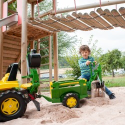 Rolly Toys Vlečka John Deere (rollyTrailer Farm) | Príves k šliapaciemu traktoru s otváracou zadnou bočnicou