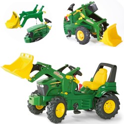 Rolly Toys Šliapací traktor John Deere 7930 | s 2-rýchlostnou prevodovkou, brzdou a nakladačom