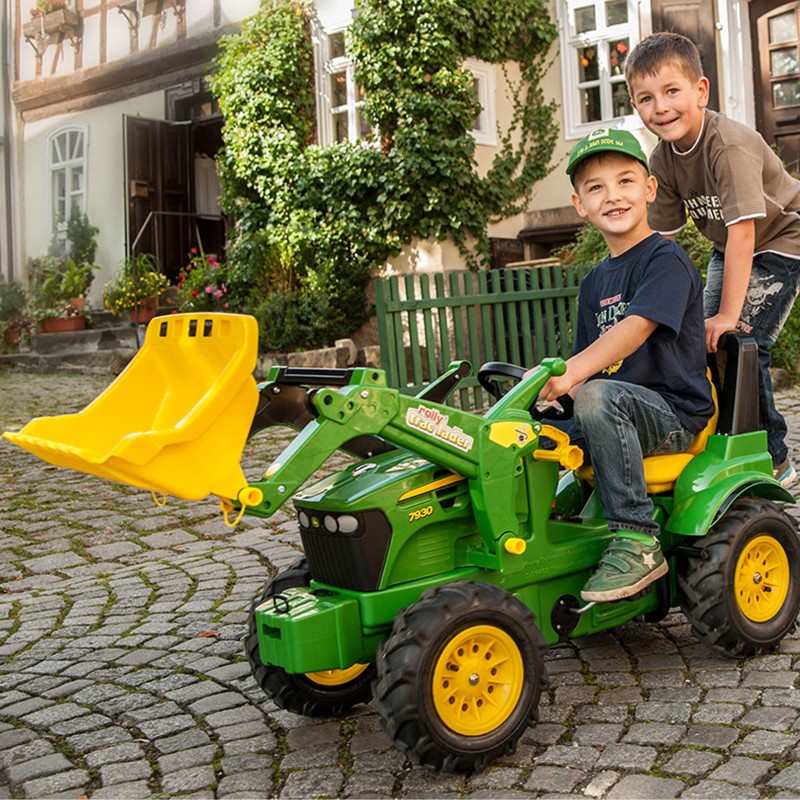 Rolly Toys Šliapací traktor John Deere 7930 | s 2-rýchlostnou prevodovkou, brzdou a nakladačom