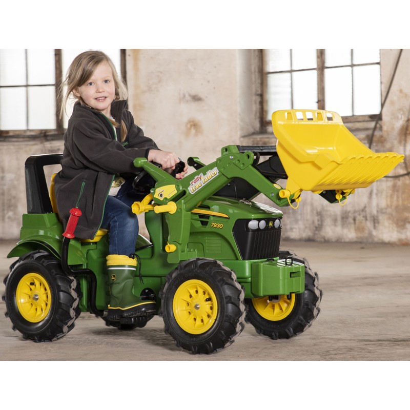 Rolly Toys Šliapací traktor John Deere 7930 | s 2-rýchlostnou prevodovkou, brzdou a nakladačom