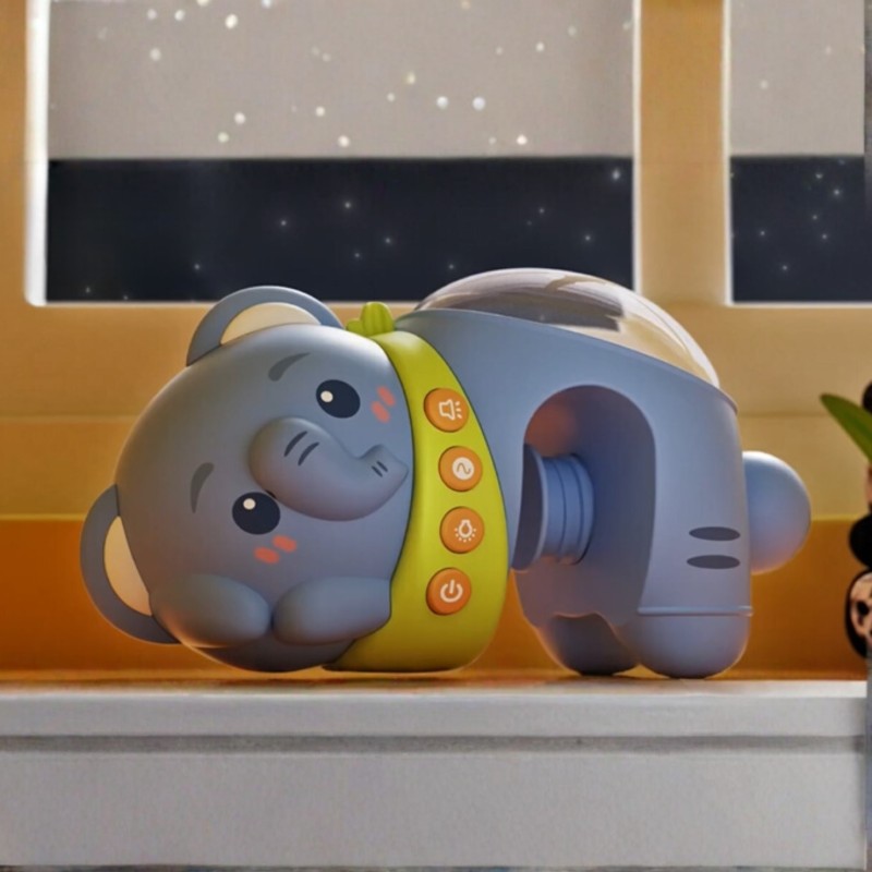 WOOPIE BABY Sloník na spanie 3v1 | Projektor, nočná lampička a hudobná hračka (od narodenia)