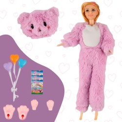 WOOPIE ROYAL Bábika v kostýme Medvedíka | Herná sada Zábavný park s doplnkami