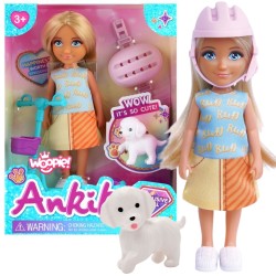WOOPIE ROYAL Bábika Ankiki so psíkom a kolobežkou | Herná sada 3v1