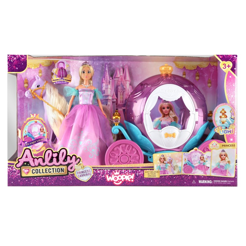 WOOPIE ROYAL Bábika Princezná Lili | Sada s magickým kočiarom a koňom