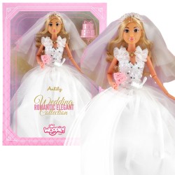 WOOPIE ROYAL Bábika Nevesta Lili (30 cm) | Svadobná sada so závojom, kyticou a tortou