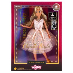 WOOPIE ROYAL Elegantná bábika Lili (30 cm) | v ružovej plesovej róbe so šperkami