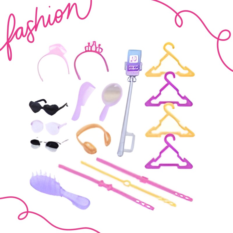 WOOPIE ROYAL Bábika Modelka Lili | XXL Módny šatník s 9 šatami, 13 pármi topánok a doplnkami