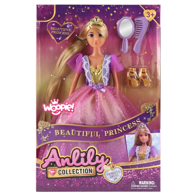 WOOPIE ROYAL Bábika Princezná Lili | s dlhými vlasmi na česanie a doplnkami