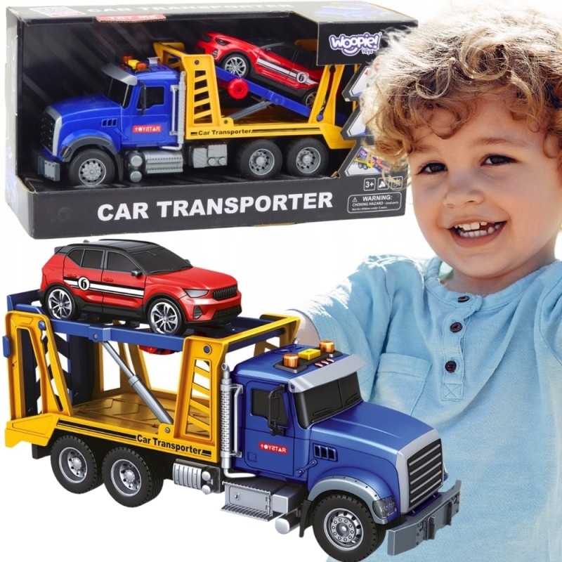 WOOPIE Interaktívna odťahovka so svetlom a zvukom | Transportér s 1 autíčkom (30 cm)