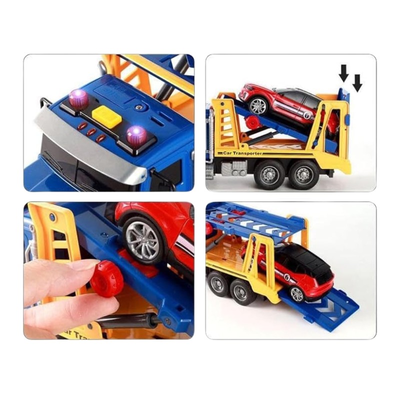 WOOPIE Interaktívna odťahovka so svetlom a zvukom | Transportér s 1 autíčkom (30 cm)