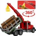 WOOPIE Interaktívny lesný nakladač 1:14 | Kamión na drevo so svetlom, 3 zvukmi a drapákom