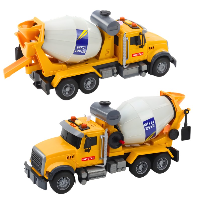 WOOPIE Interaktívny domiešavač | Miešačka na betón so svetlom, 3 zvukmi a otočným bubnom