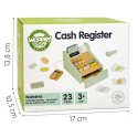 WOOPIE GREEN EKO Drevená pokladňa | Montessori sada Hra na obchod so skenerom a peniazmi (FSC)