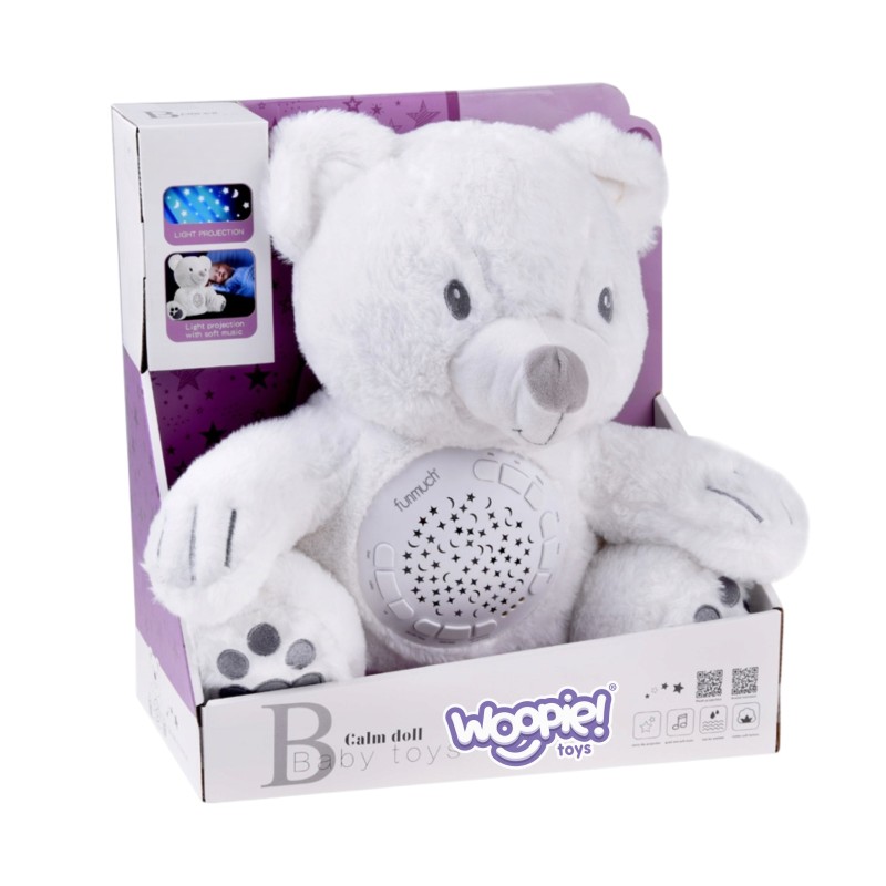 WOOPIE BABY Przytulanka Miś z Projektorem Uspokajacz Pozytywka