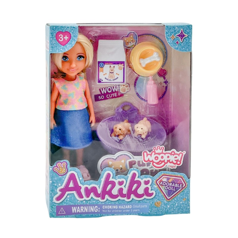 WOOPIE ROYAL Zestaw Laleczka z Uroczymi Szczeniaczkami i Akcesoriami