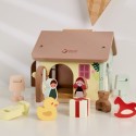 CLASSIC WORLD Drevený motorický domček so zámkami a kľúčikmi | Senzorická hračka 11 ks