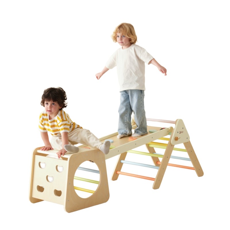 CLASSIC WORLD Skladací Piklerovej trojuholník 5v1 | Montessori preliezka so šmykľavkou