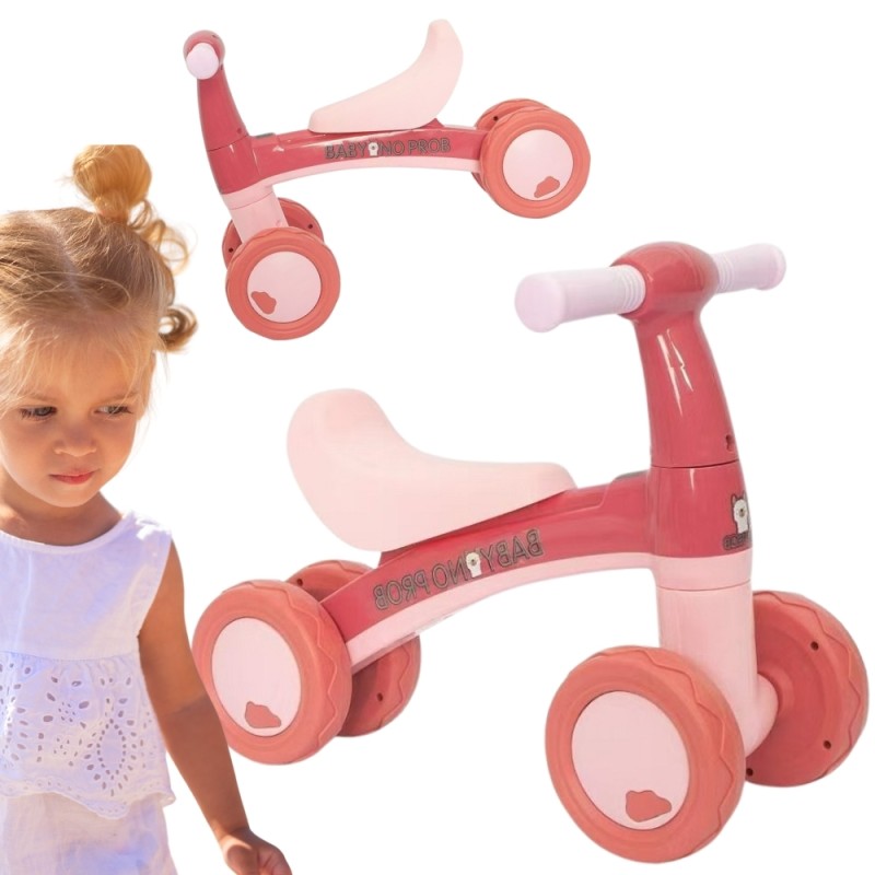 WOOPIE Stabilné štorkolesové odrážadlo | Ružové prvé vozidlo pre deti