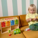 Tooky Toy Drevené recyklačné centrum | Edukačný sorter na triedenie odpadu