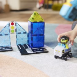 Magna-Tiles Police Patrol (20 dielov) – Stavebnica Policajné auto s figúrkou