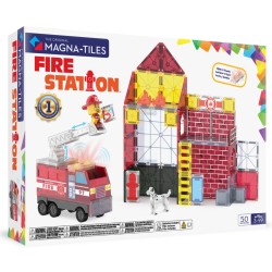 Magna-Tiles Fire Station (50 dielov) – Hasičská stanica so svetlom a zvukom