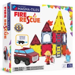 Magna-Tiles Fire Rescue (27 dielov) – Stavebnica Hasičské auto s figúrkou