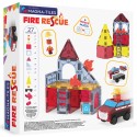 Magna-Tiles Fire Rescue (27 dielov) – Stavebnica Hasičské auto s figúrkou