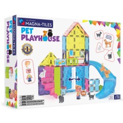 Magna-Tiles Pet Playhouse (50 dielov) – Stavebnica s 5 figúrkami a šmykľavkou