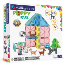 Magna-Tiles Puppy Park (27 dielov) – Magnetická stavebnica s 5 figúrkami