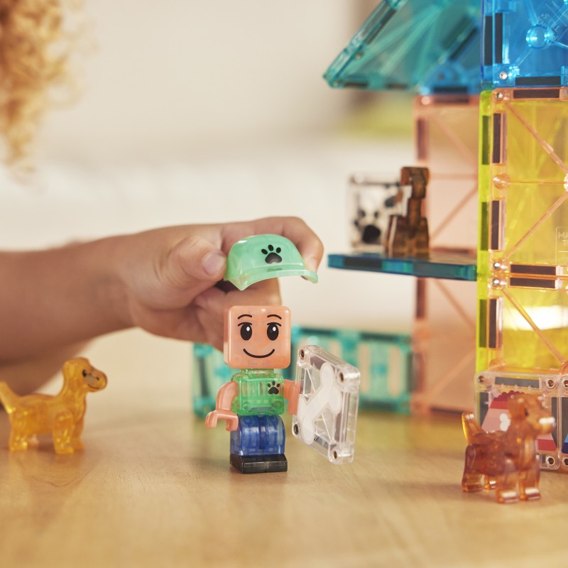 Magna-Tiles Puppy Park (27 dielov) – Magnetická stavebnica s 5 figúrkami