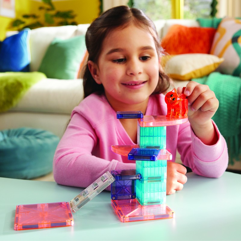 Magna-Tiles Cat Tree (13 dielov) – Magnetická stavebnica s figúrkou mačky
