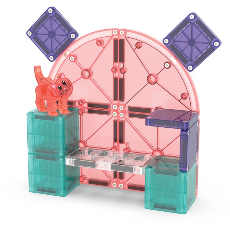 Magna-Tiles Cat Tree (13 dielov) – Magnetická stavebnica s figúrkou mačky