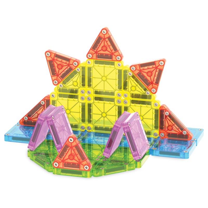 Magna-Tiles Cestovná sada Deluxe (55 dielov) – Magnetická stavebnica microMAGS